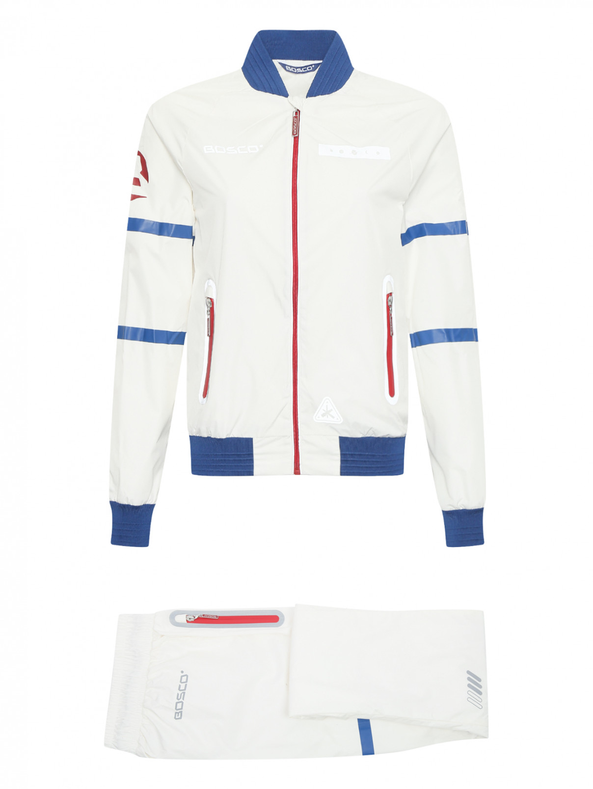 Спортивный костюм с принтом BOSCO  –  Общий вид  – Цвет:  Белый
