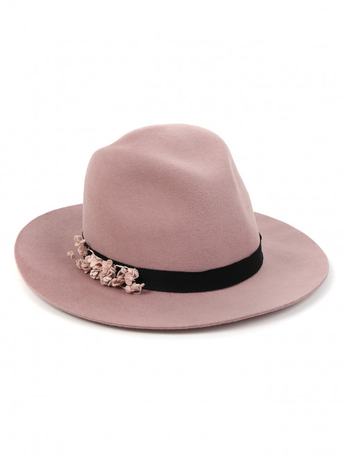 Шляпа из шерсти с декоративной отделкой - Общий вид