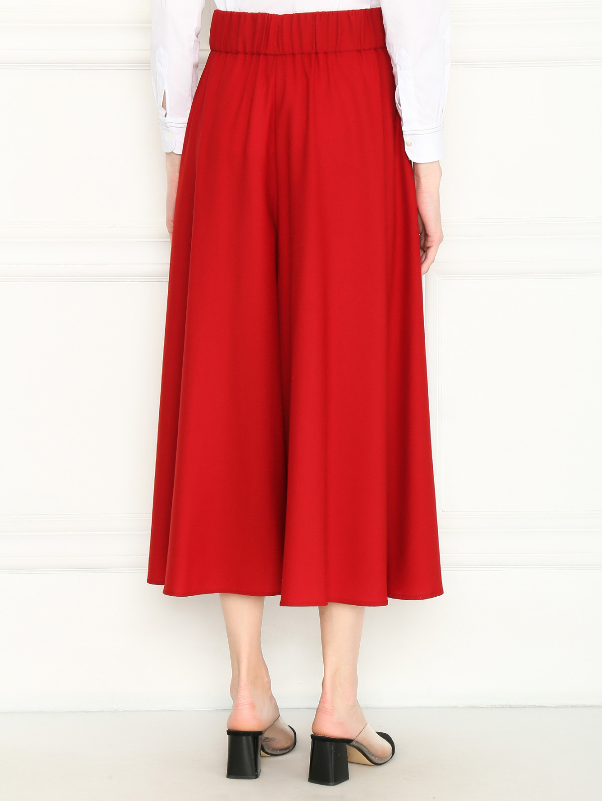Широкие брюки из шерсти на резинке Aspesi  –  МодельВерхНиз1  – Цвет:  Красный