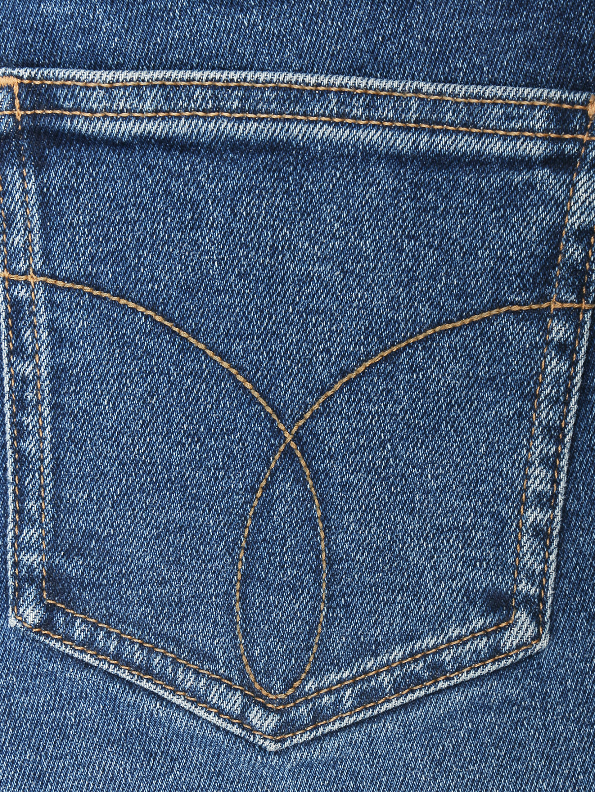 Джинсы из смешанного хлопка Calvin Klein Jeans  –  Деталь  – Цвет:  Синий