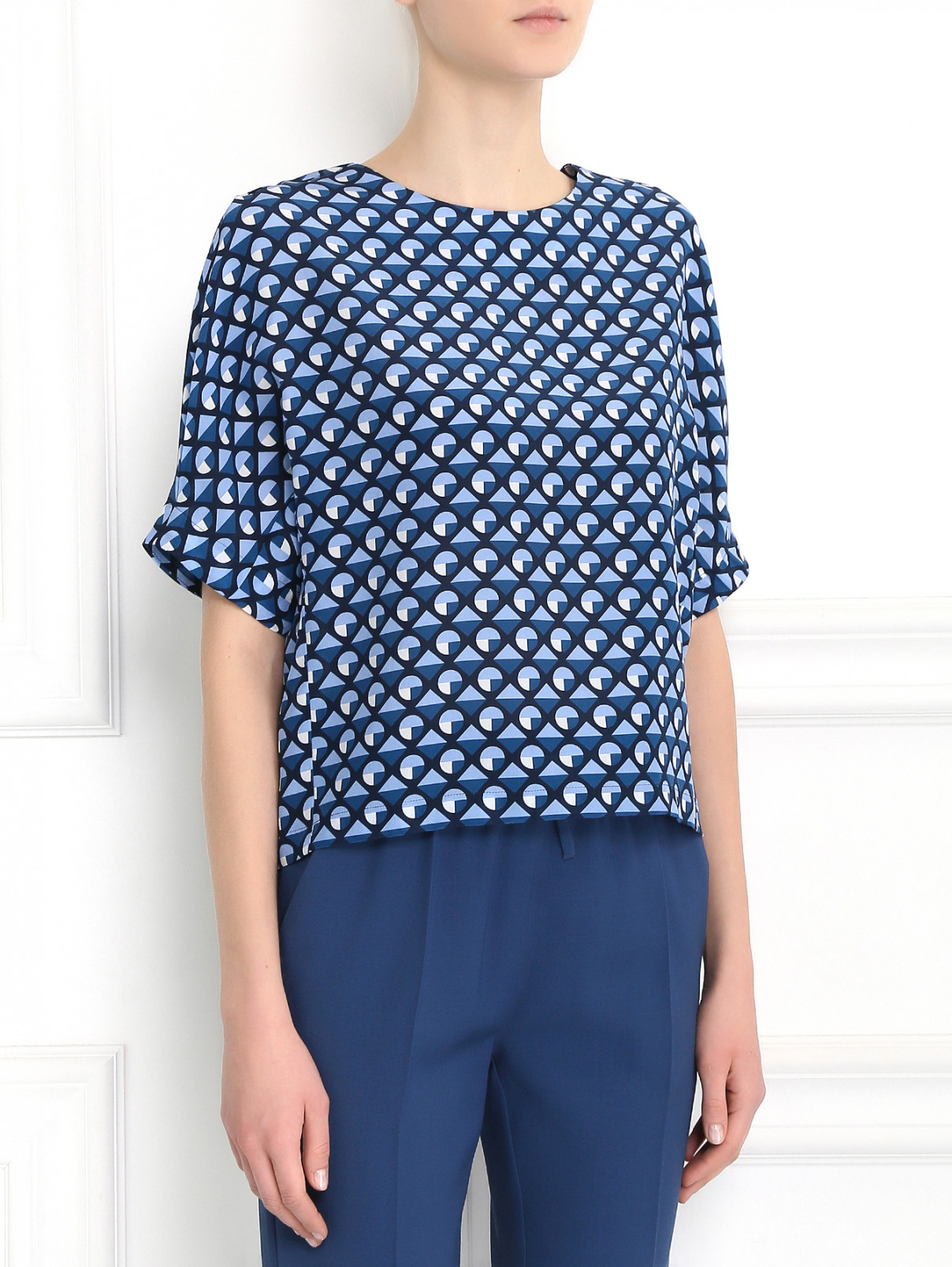 Блуза из шелка с узором Altea  –  Модель Верх-Низ  – Цвет:  Узор