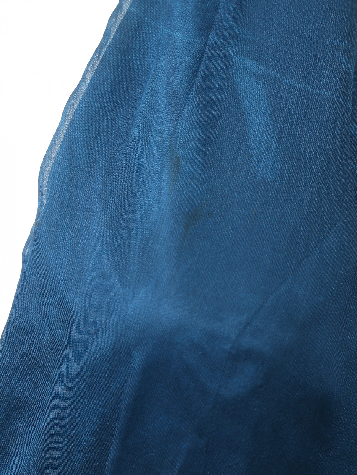 Платье из шелка декорированное стразами и кристаллами Jenny Packham  –  Деталь1  – Цвет:  Синий