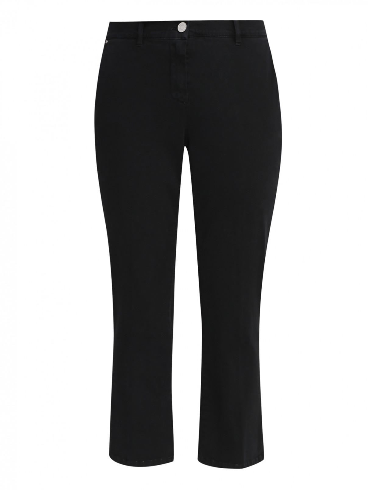 Укороченные брюки-клеш Marina Sport  –  Общий вид  – Цвет:  Черный