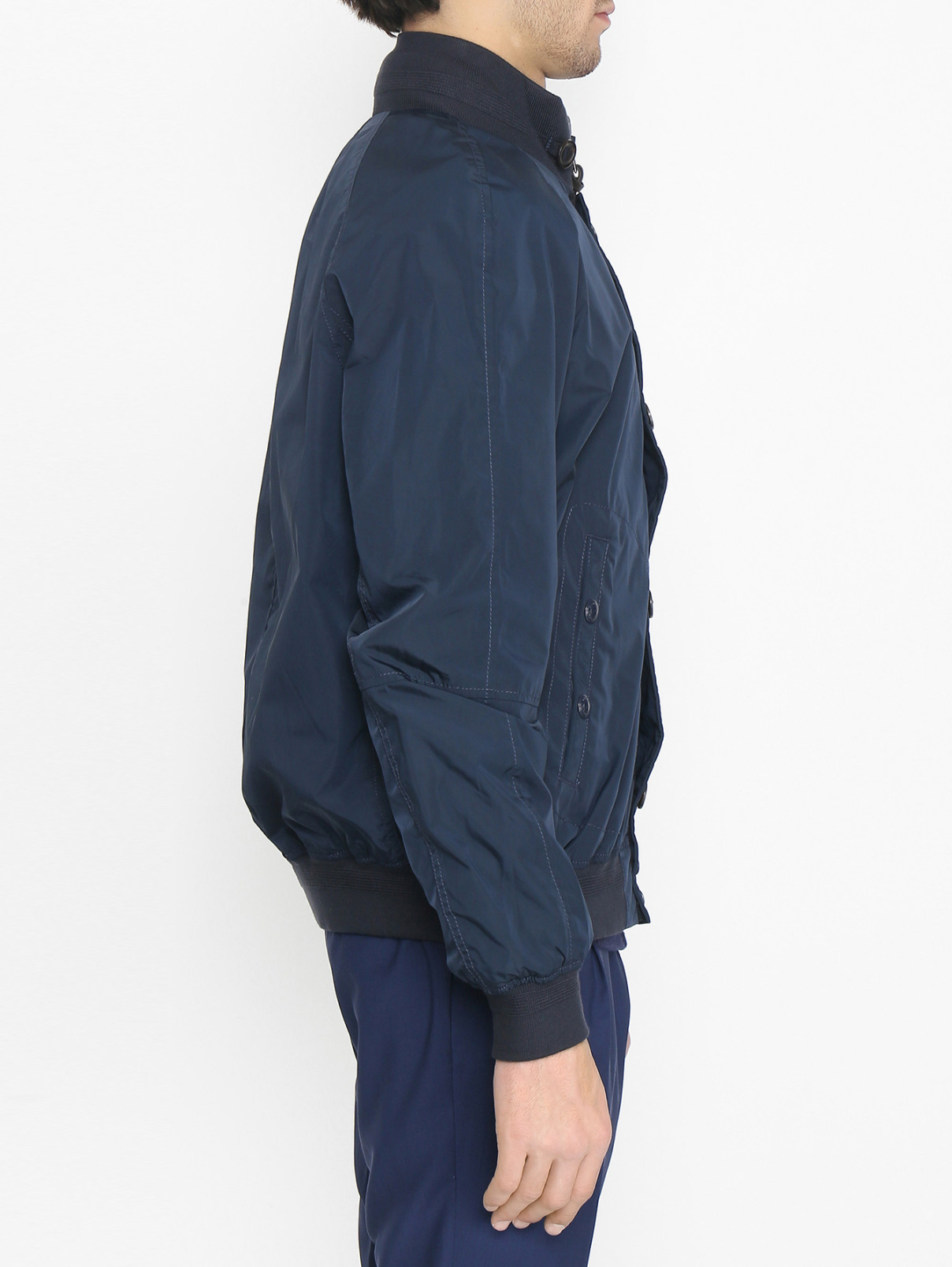 Куртка с резинкой на молнии Polo Ralph Lauren  –  МодельВерхНиз2  – Цвет:  Синий