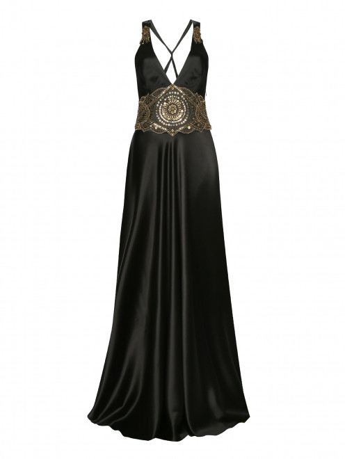 Платье из шелка декорированное бисером - Общий вид