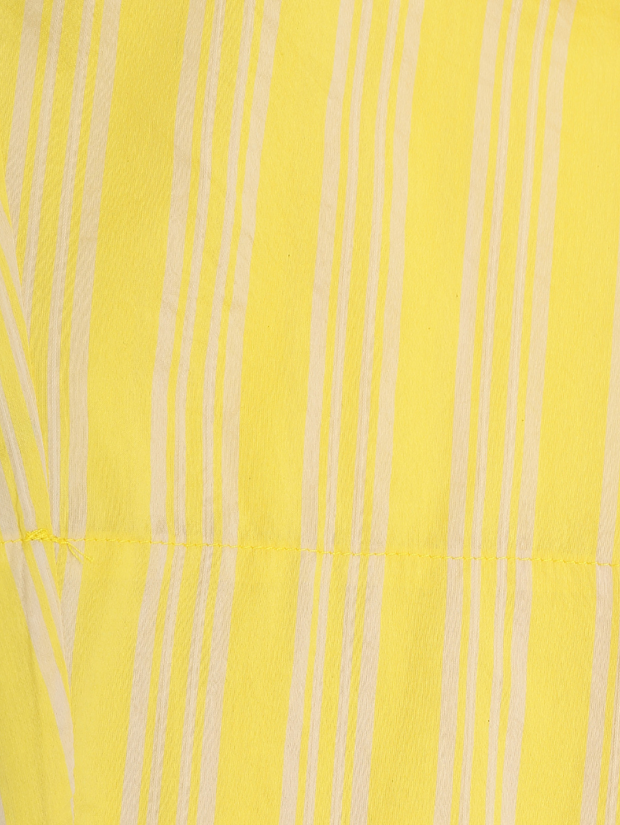 Блуза из хлопка и шелка в полоску Aspesi  –  Деталь1  – Цвет:  Желтый