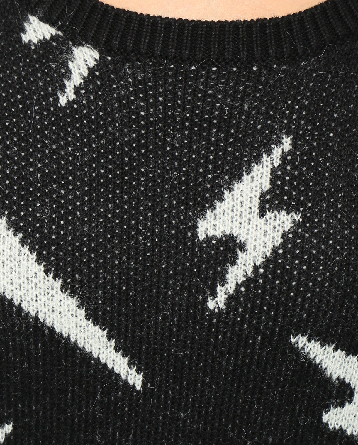 Джемпер с узором и круглым вырезом I.CODE  –  Деталь  – Цвет:  Черный