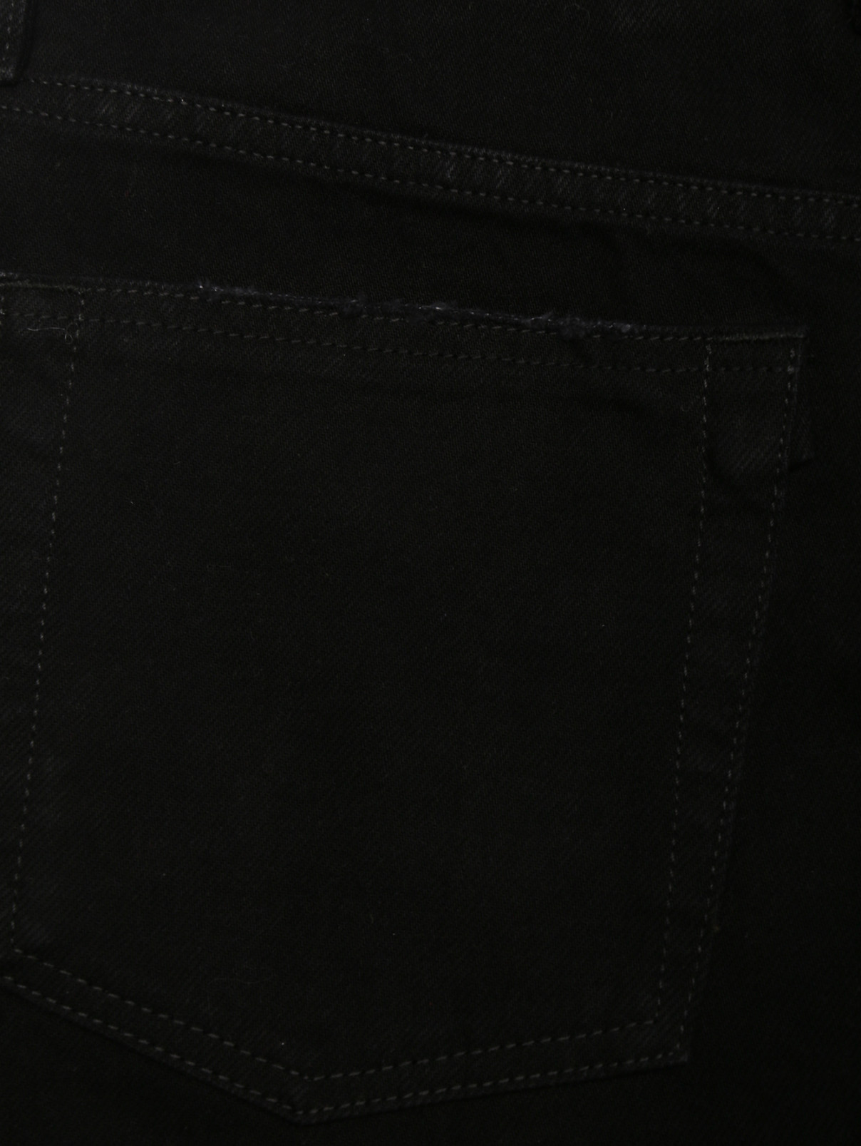 Джинсовые шорты с необработанным краем 3x1  –  Деталь2  – Цвет:  Черный