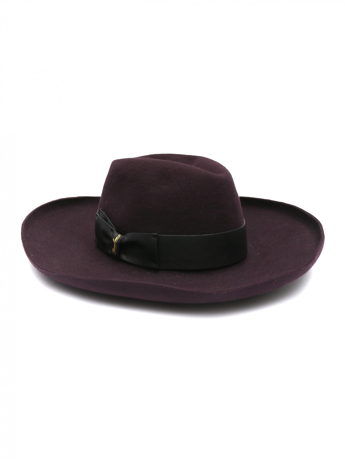 Шляпа из шерсти с лентой Borsalino  –  Общий вид  – Цвет:  Фиолетовый