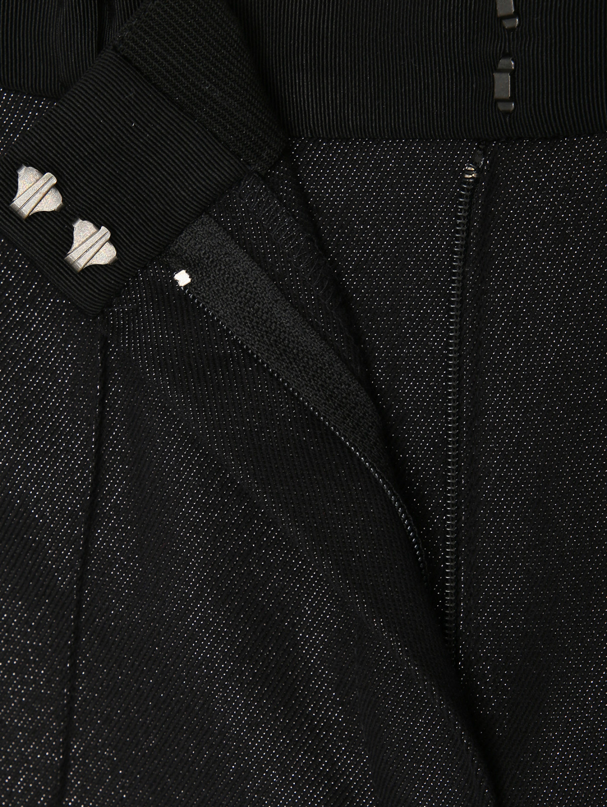 Брюки прямого кроя с металлической нитью Karl Lagerfeld  –  Деталь  – Цвет:  Черный