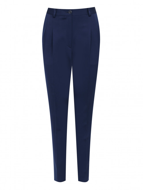 Зауженные брюки из шерсти со складками Moschino Couture - Общий вид