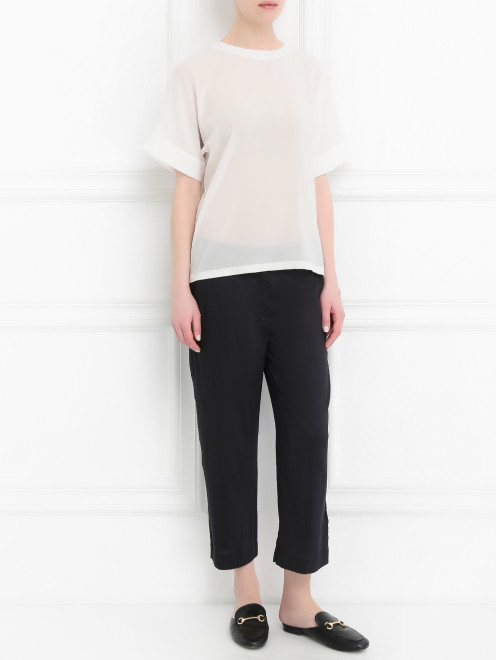 Блуза из шелка свободного кроя La Perla - Модель Общий вид