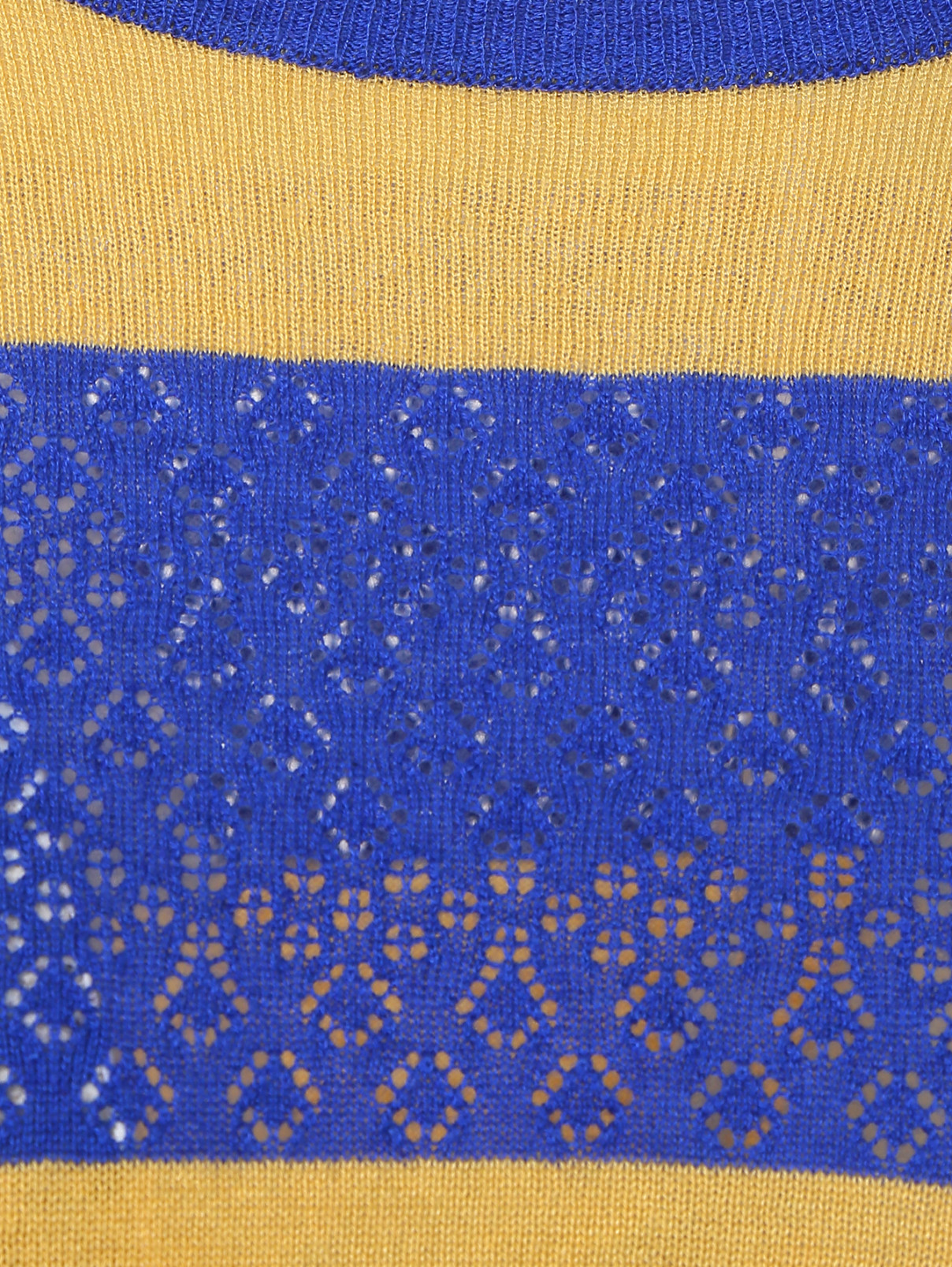 Джемпер из шелка и кашемира асимметричного кроя с узором "полоска" Beayukmui  –  Деталь  – Цвет:  Узор