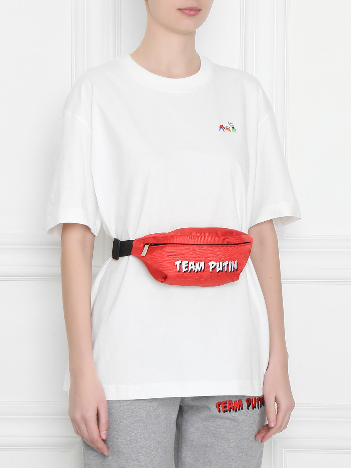 Сумка поясная с вышивкой Putin team  –  L39964 531154 Сумка поясная с вышивкой Putin team Модель Верх-Низ N272