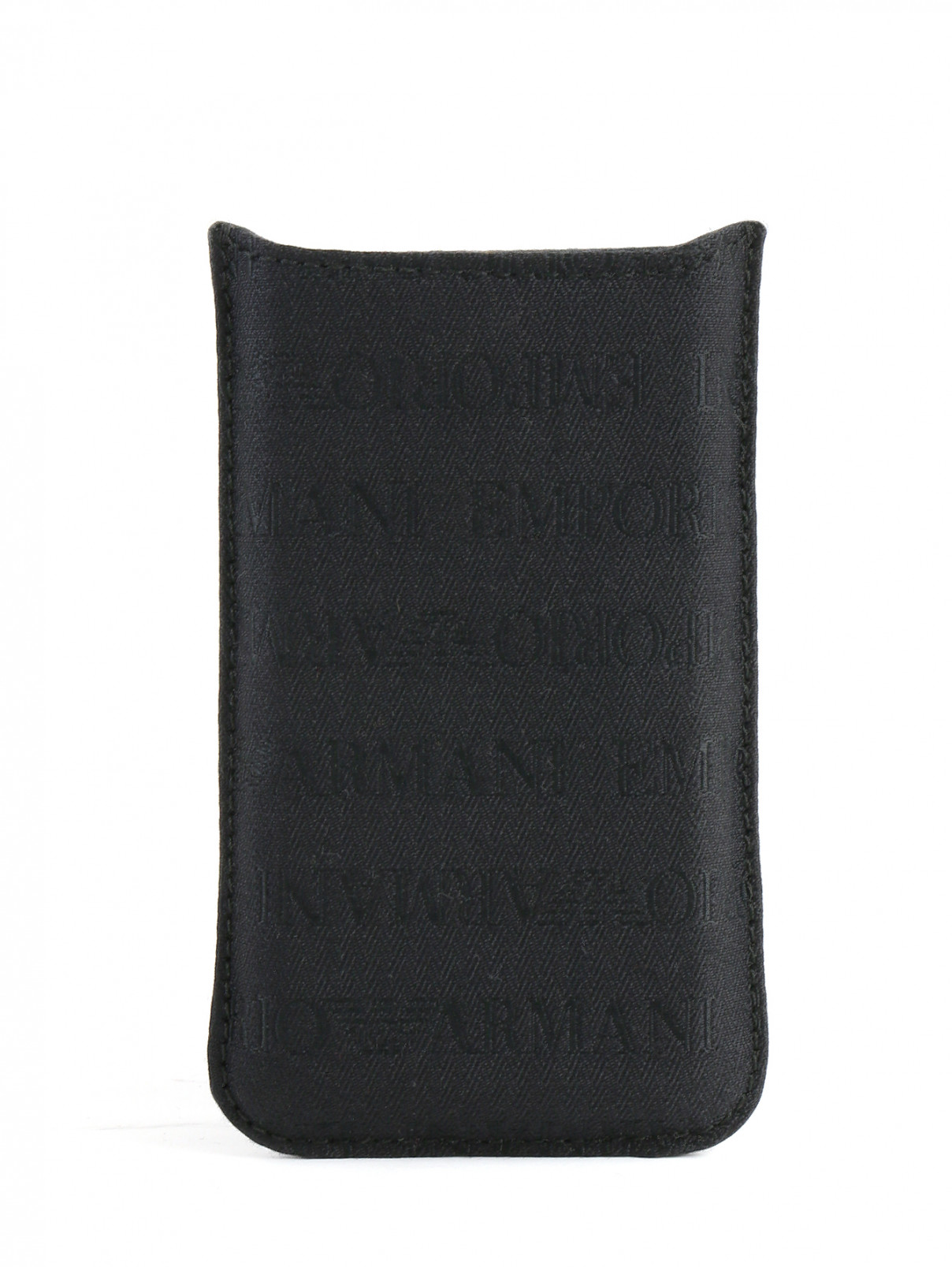 Чехол для IPhone с узором Emporio Armani  –  Общий вид  – Цвет:  Черный