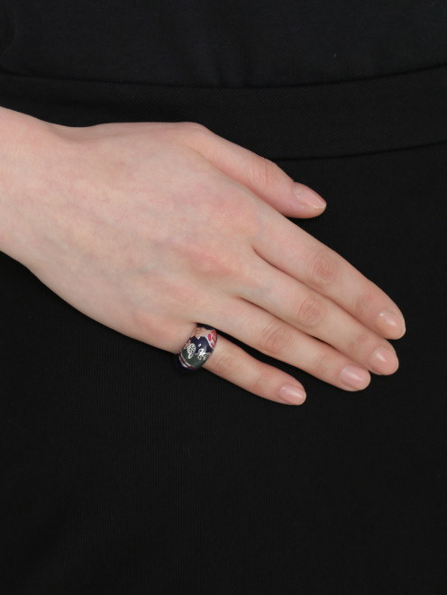 Кольцо из серебра с эмалью Kenzo - Модель Общий вид