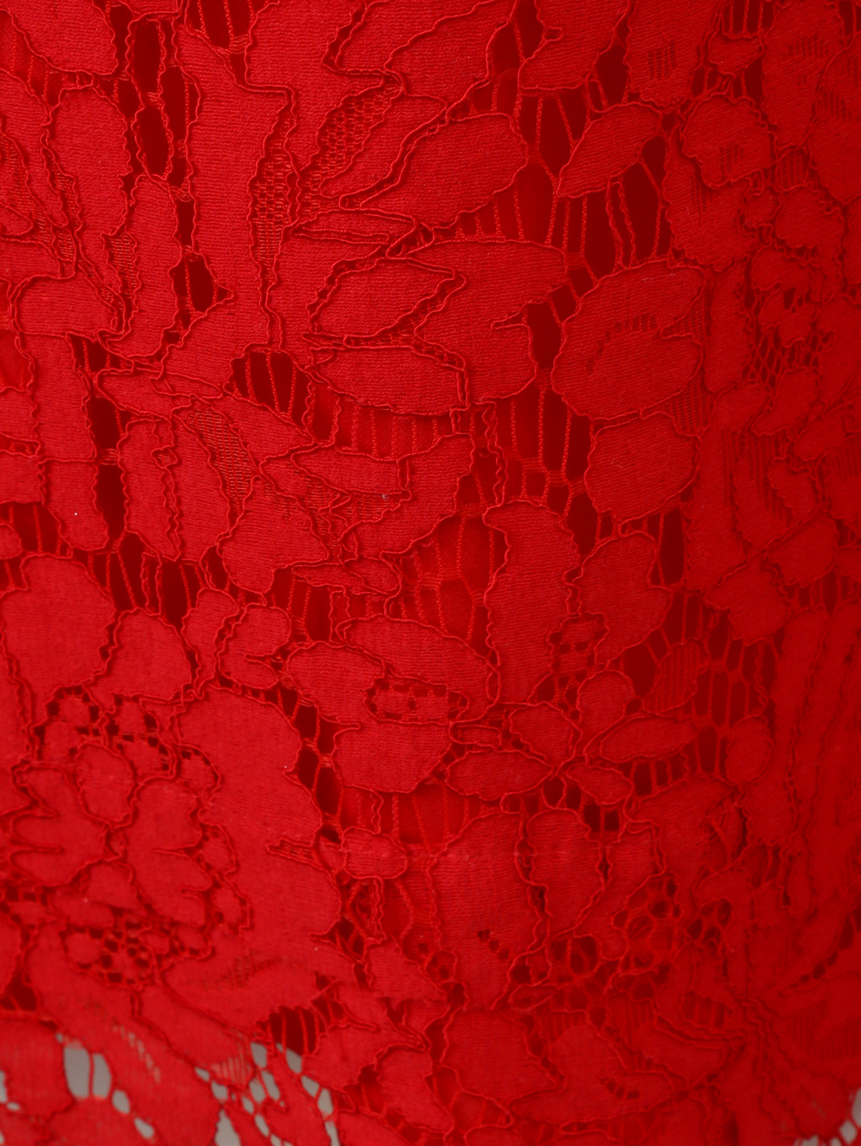 Блуза с кружевным узором Diane von Furstenberg  –  Деталь1  – Цвет:  Красный