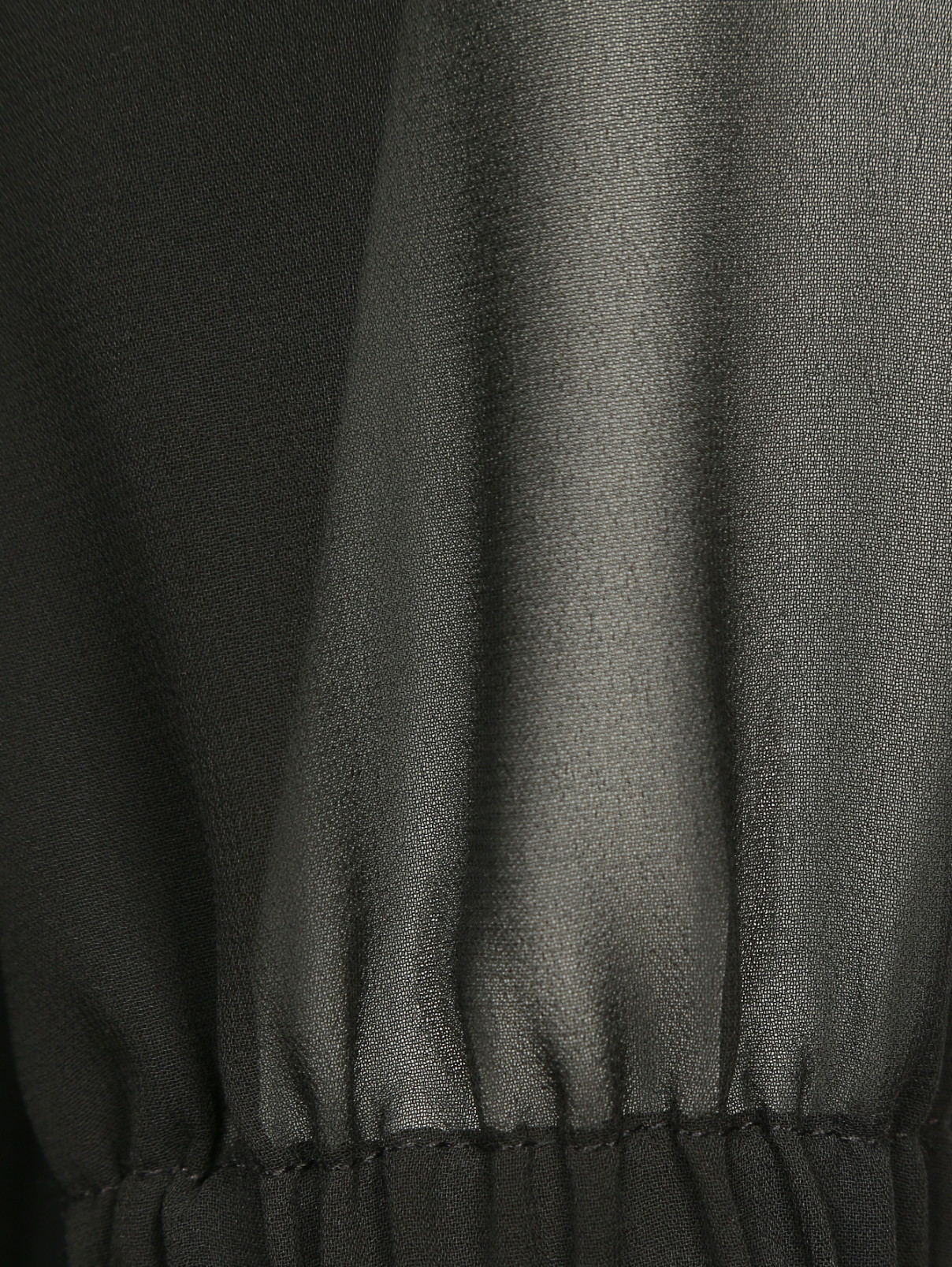 Блуза с длинным рукавом и жабо I'M Isola Marras  –  Деталь1  – Цвет:  Черный