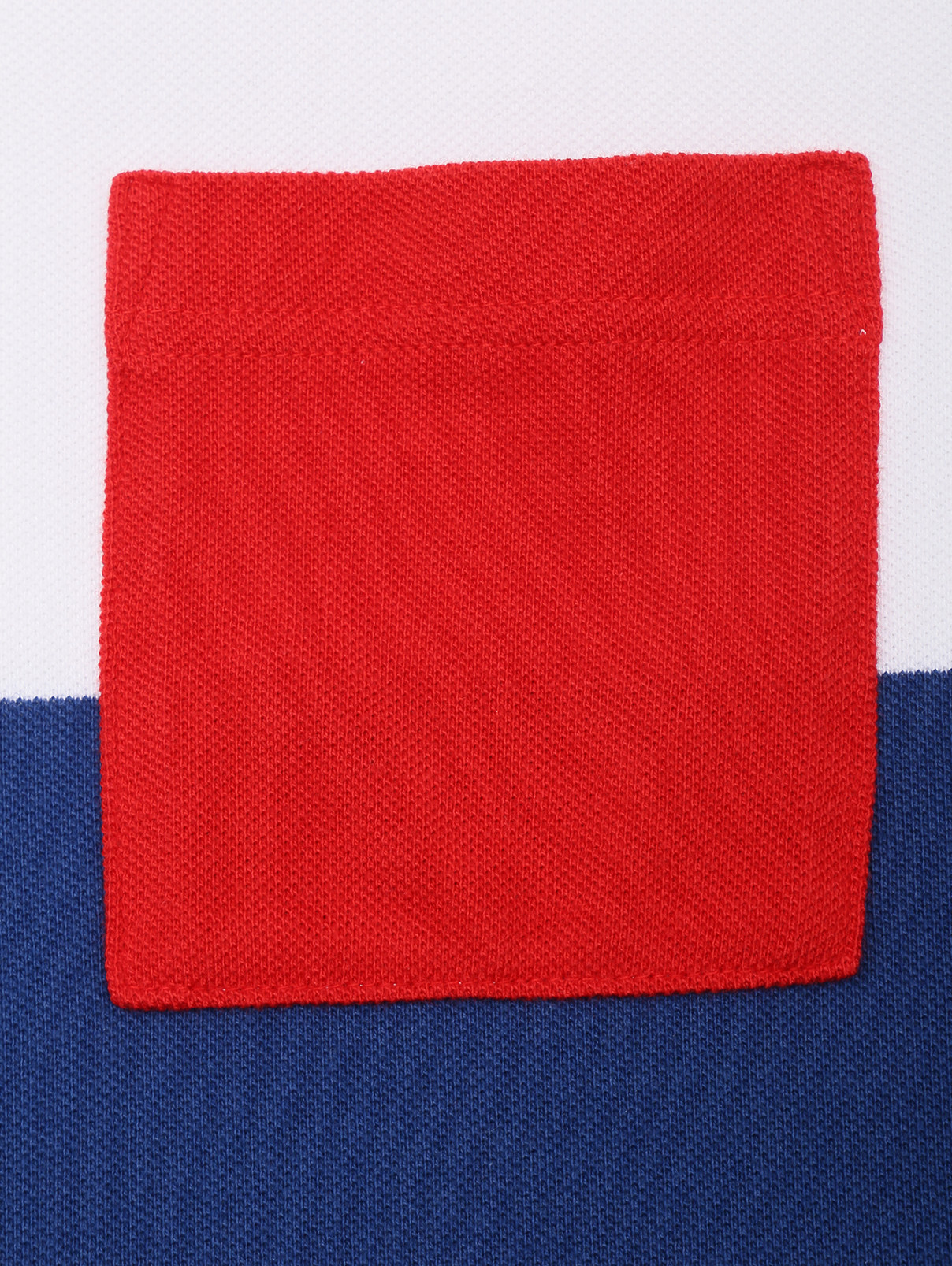 Поло из хлопка с контрастной отделкой Tommy Hilfiger  –  Деталь  – Цвет:  Мультиколор