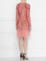 Платье из вискозы с пайетками и перьями Jenny Packham  –  МодельВерхНиз1