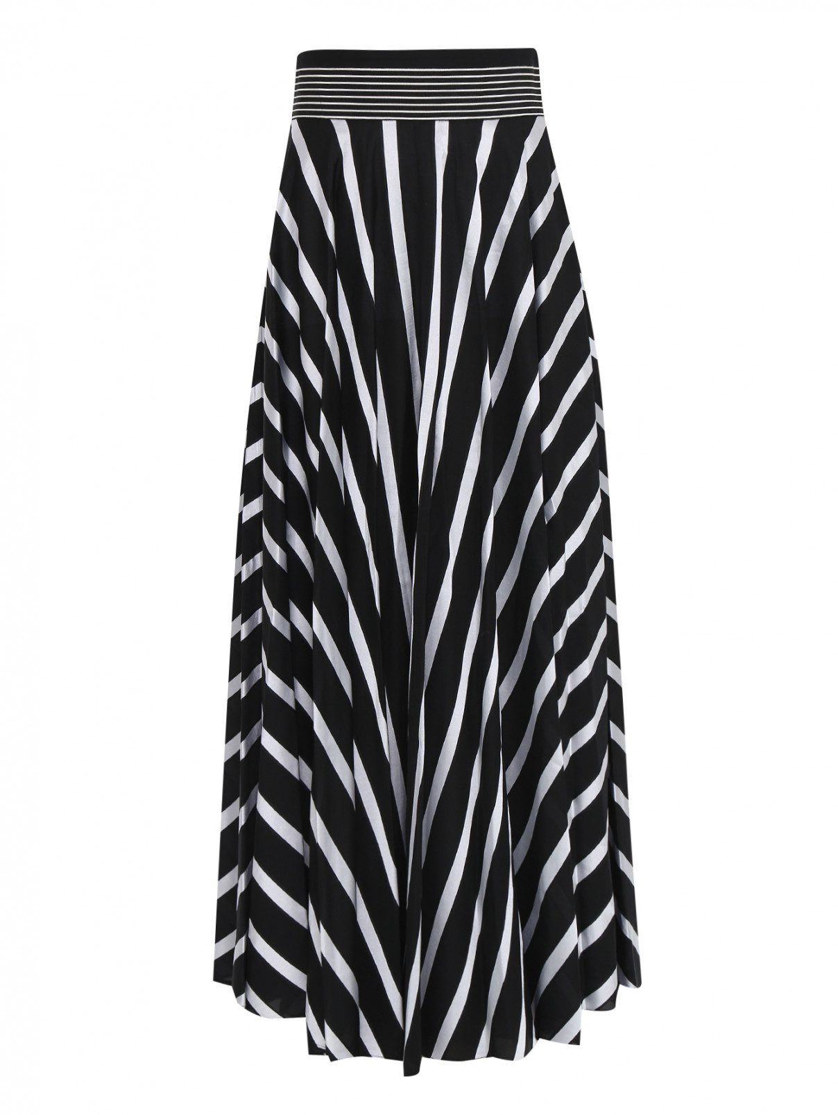 Юбка миди в полоску Diane von Furstenberg  –  Общий вид  – Цвет:  Узор