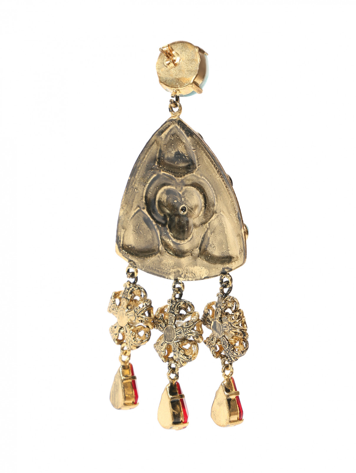 Серьги из металла с декоративными камнями и кристаллами Thot Gioielli  –  Обтравка2  – Цвет:  Мультиколор