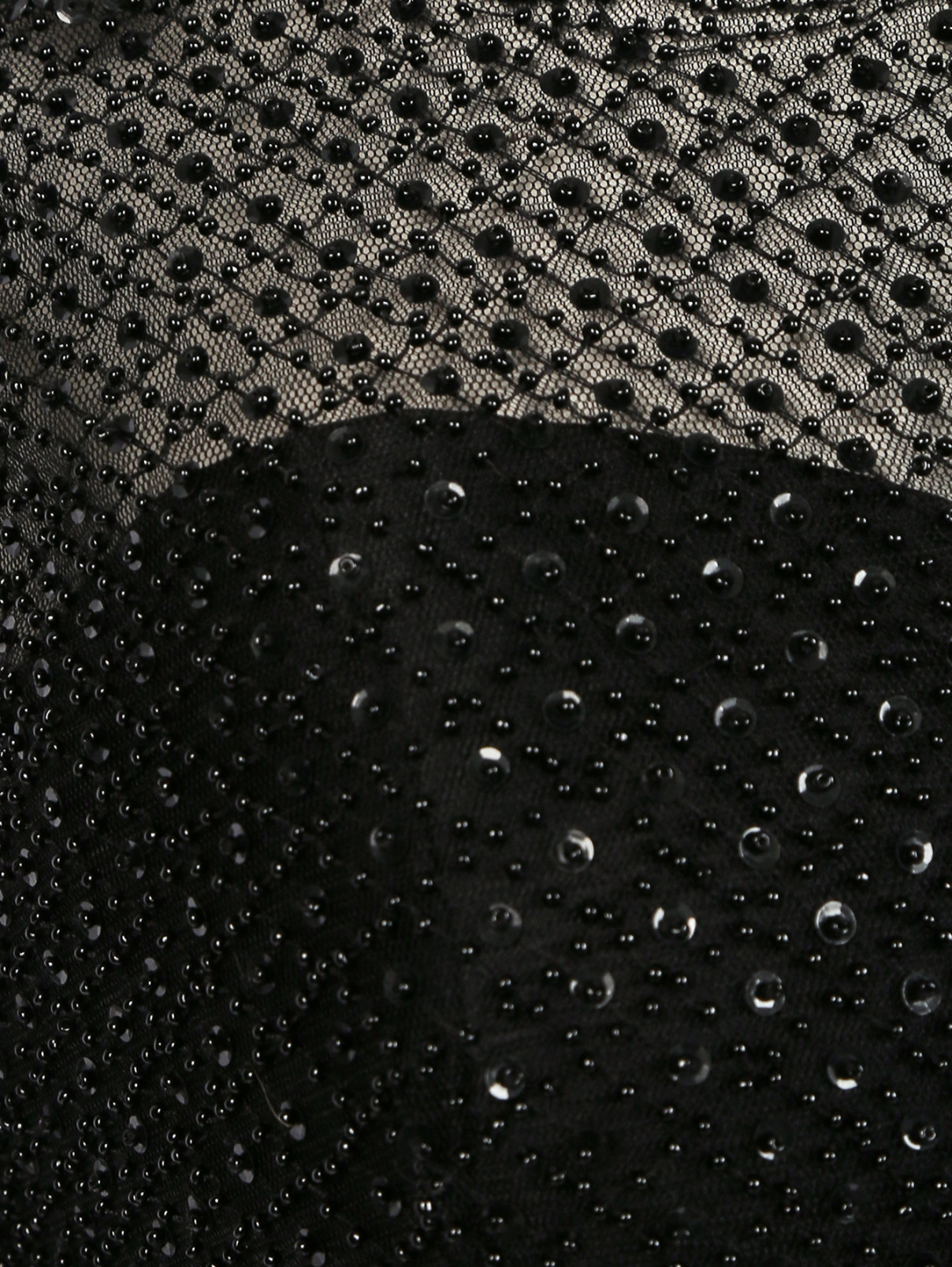 Платье-макси, декорированное бисером Rosa Clara  –  Деталь  – Цвет:  Черный