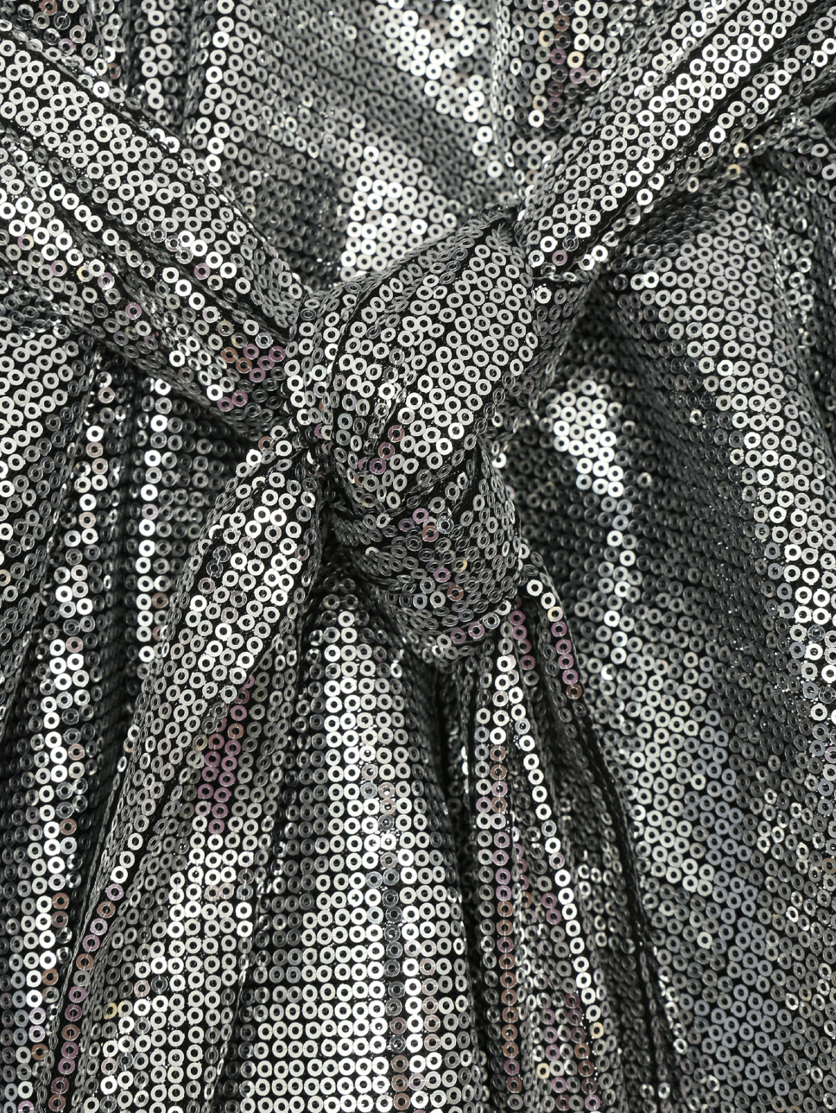 Платье вышитое пайетками, со сборкой на талии MSGM  –  Деталь1  – Цвет:  Серый
