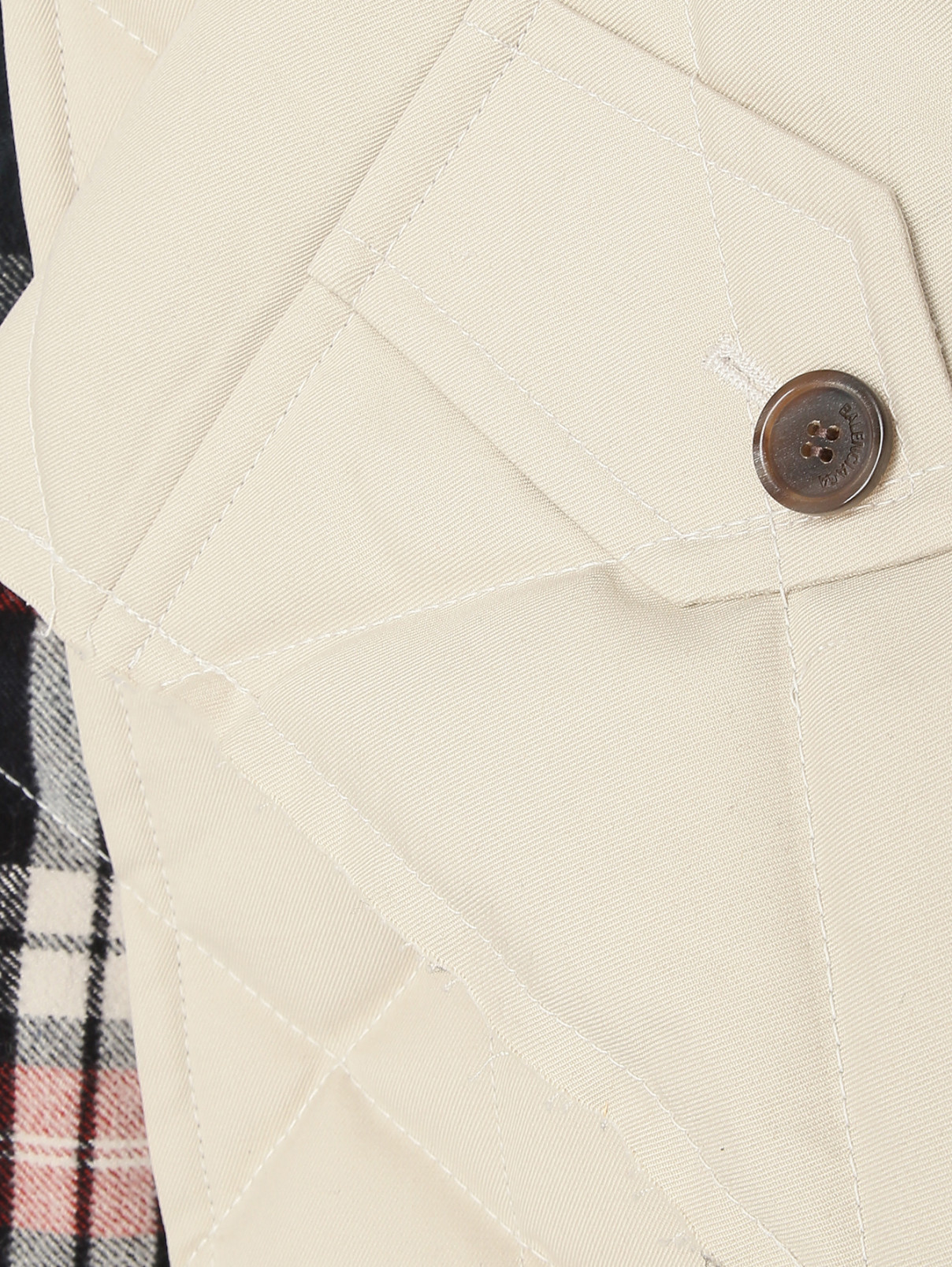 Стеганое пальто свободного кроя Balenciaga  –  Деталь  – Цвет:  Бежевый