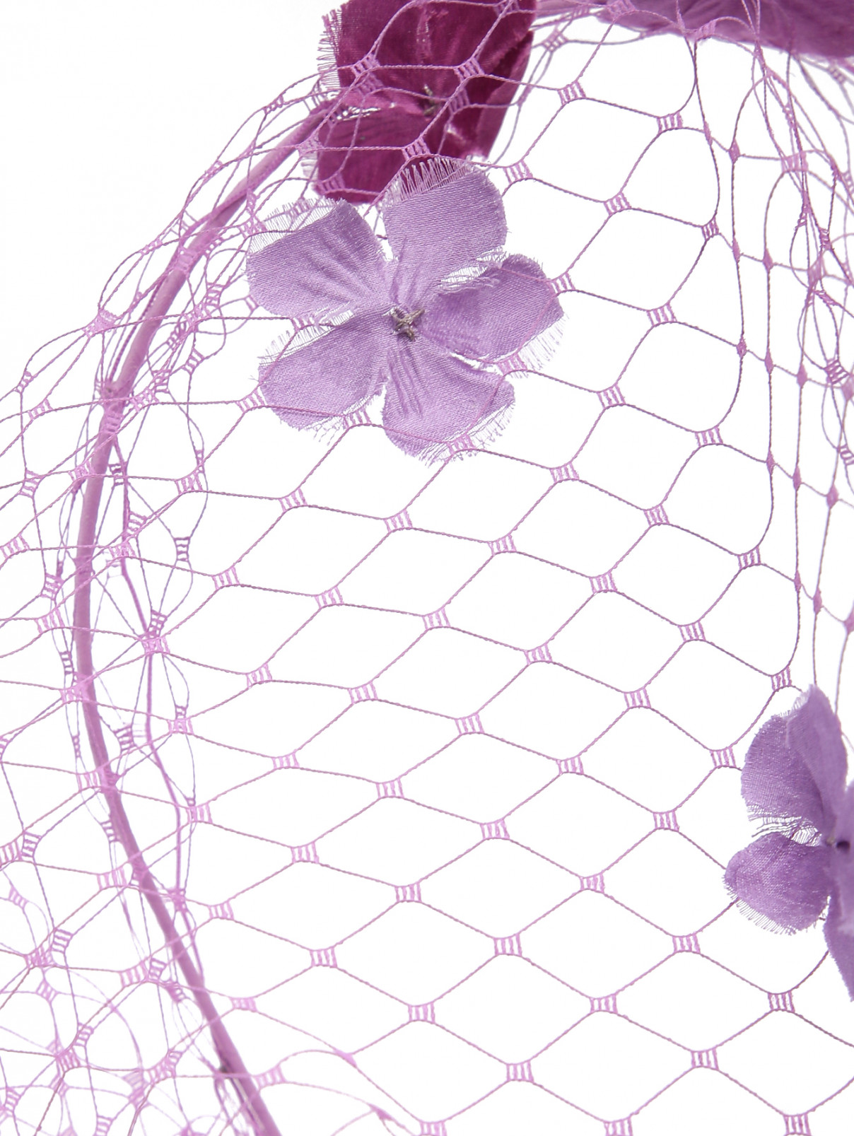 Ободок с вуалью Jennifer Behr  –  Деталь  – Цвет:  Фиолетовый