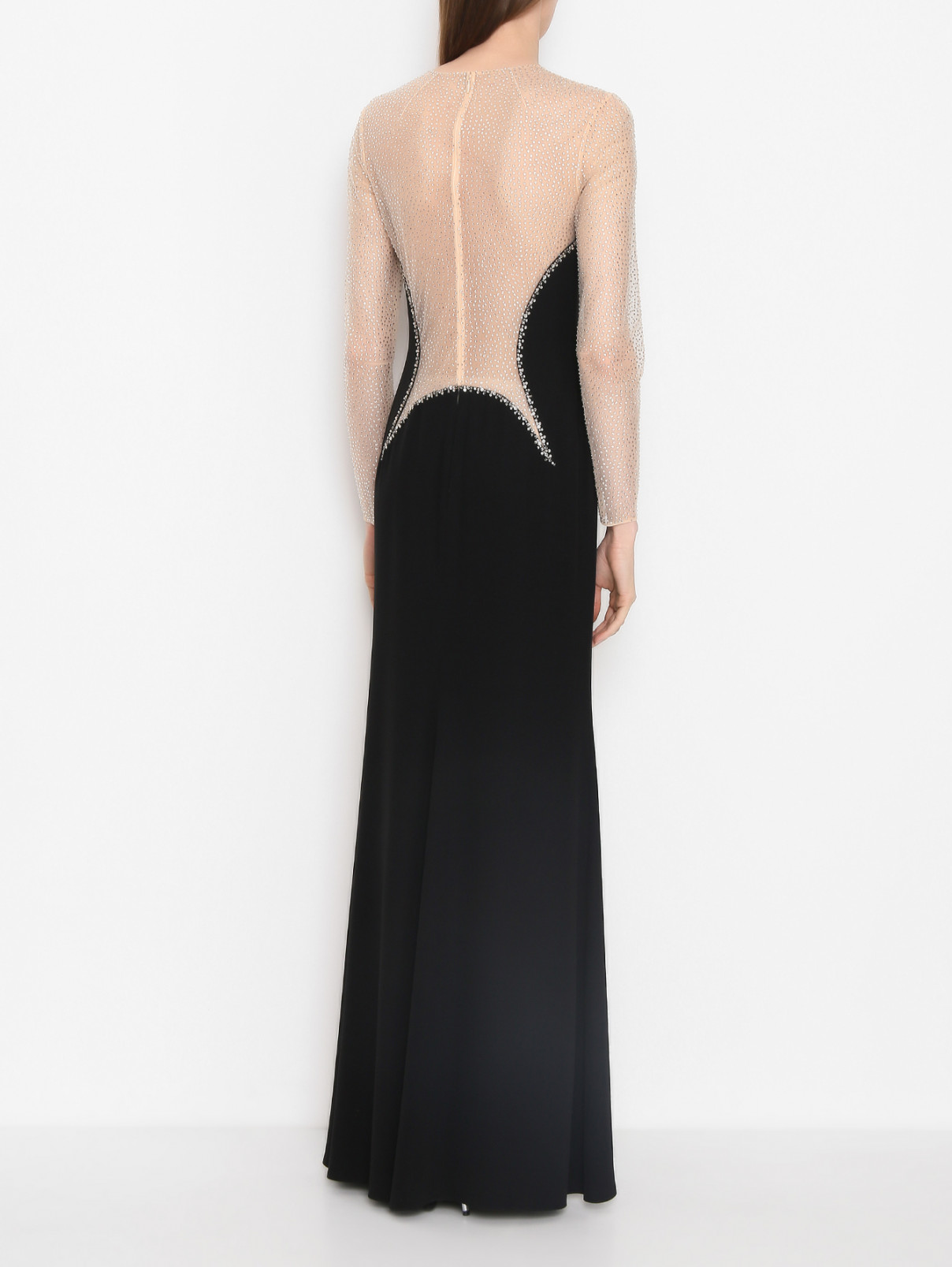 Платье, декорированное кристаллами Jenny Packham  –  МодельВерхНиз1  – Цвет:  Черный