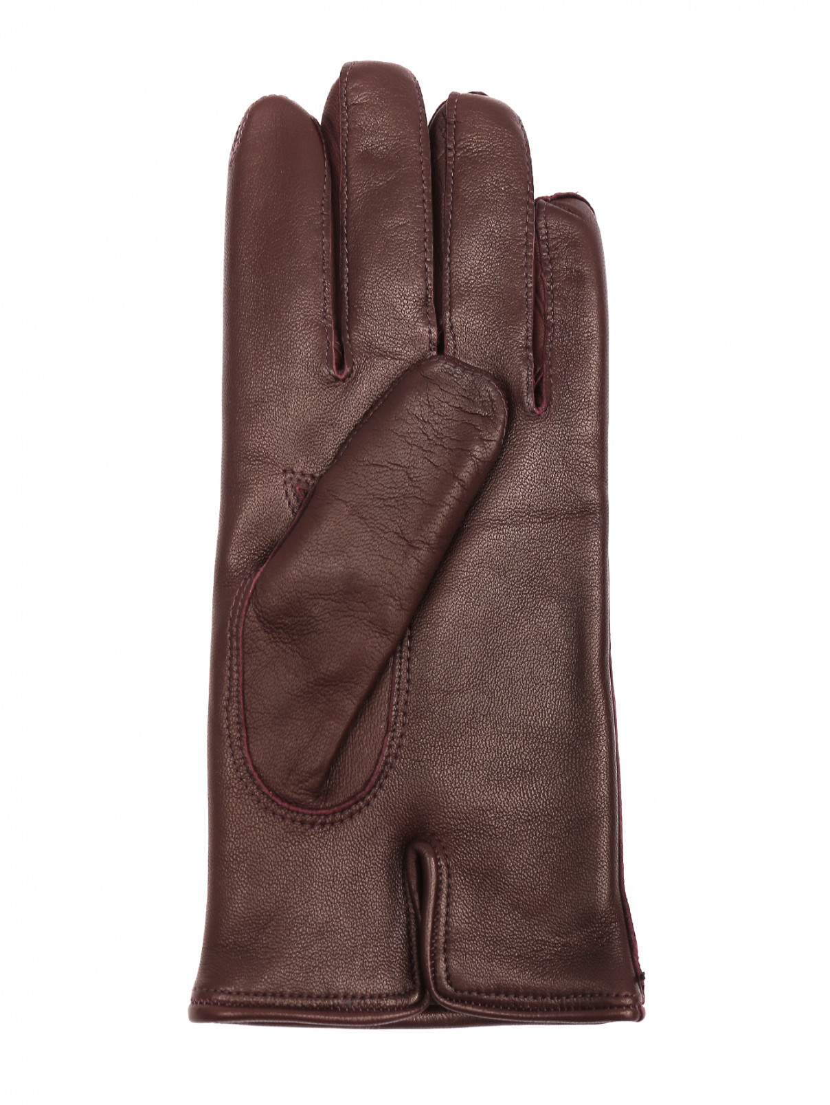 Перчатки из гладкой кожи Portolano  –  Обтравка1  – Цвет:  Коричневый