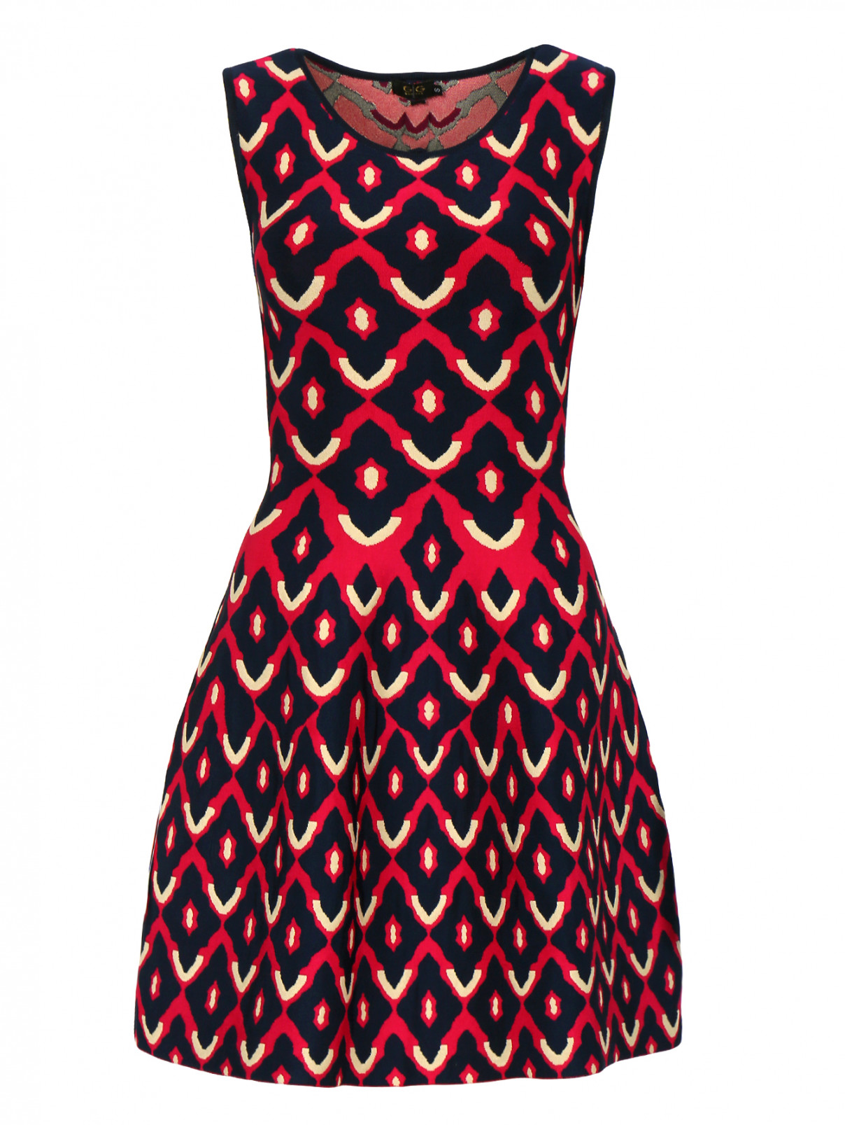 Трикотажное платье из фактурной ткани GIG Couture  –  Общий вид  – Цвет:  Узор